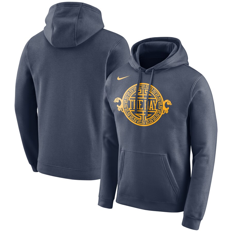 Cheap NBA Golden State Warriors Nike City Edition Logo Essential Pullover Hoodie Navy